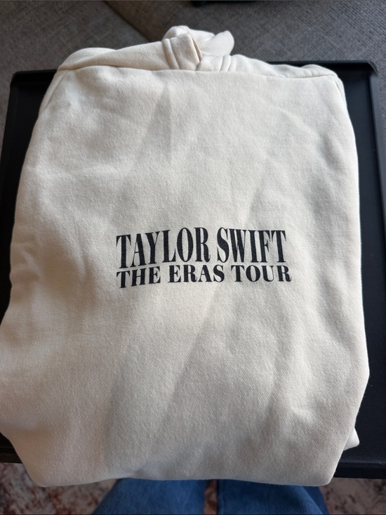 Taylor Swift Jackets & Blazers - Taylor Swift Cream Pullover with Black Tour Text